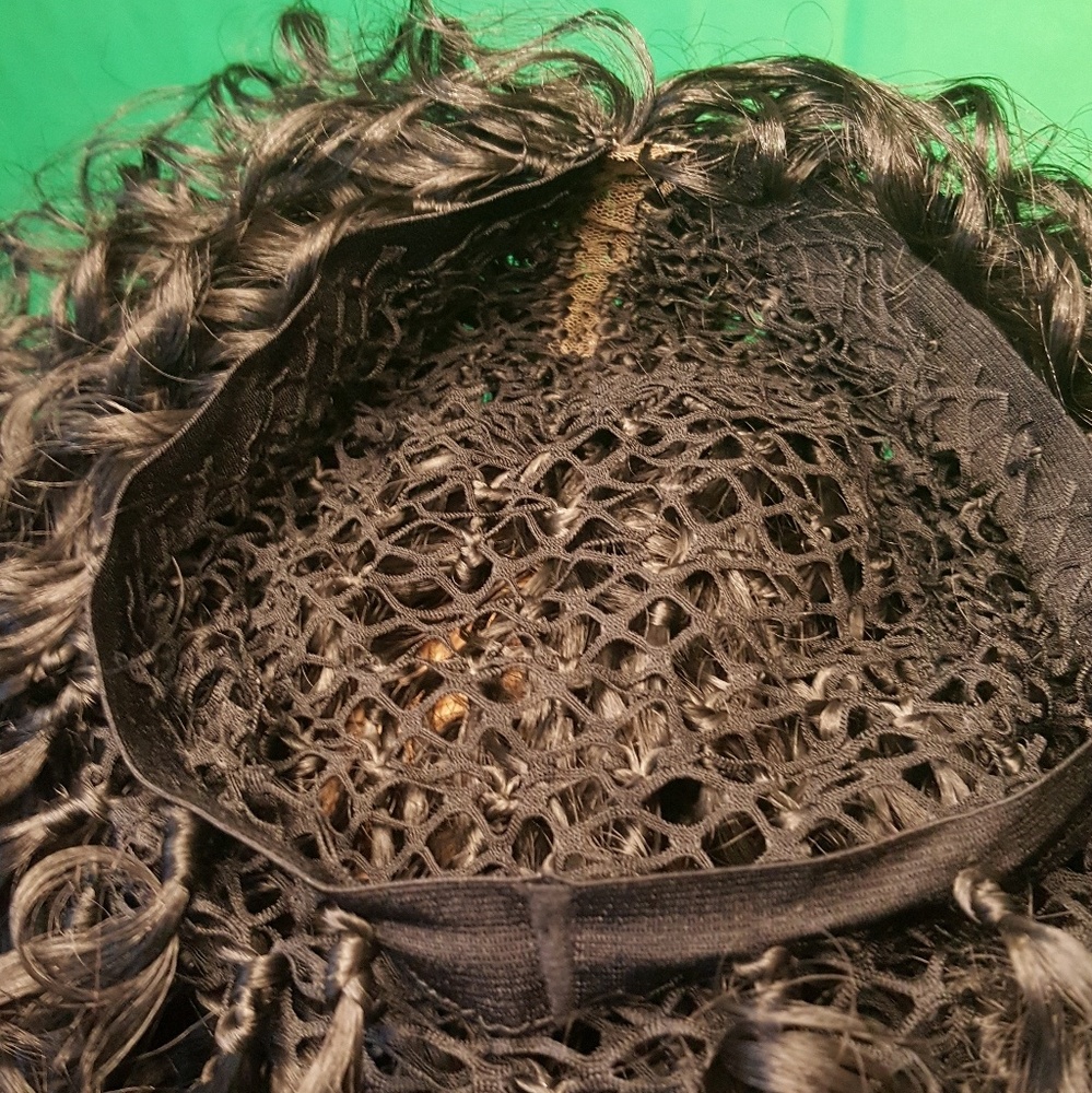 New Hand-made Presto Curl Crochet Wig w/lace part Color #1b - Picture 3 of 5